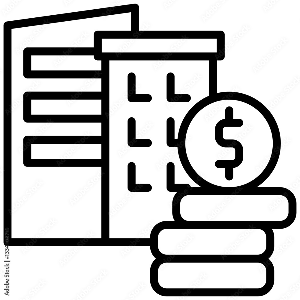 Investment icon in Outline Style. Simple Vector Design. Simple Vector Outline Icon Investment icon in Outline Style. Simple Vector Design. Simple Vector Outline Icon