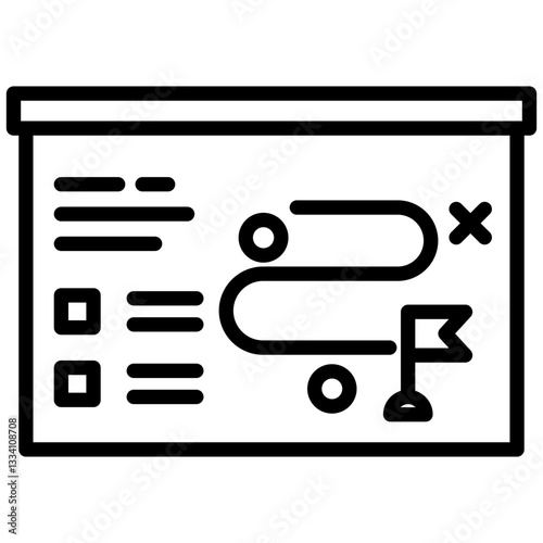 Tactical icon in Outline Style. Simple Vector Design. Simple Vector Outline Icon