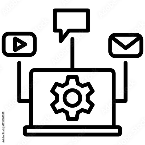 Marketing icon in Outline Style. Simple Vector Design. Simple Vector Outline Icon