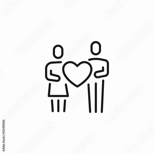 couple love icon sign vector