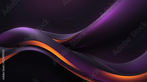 Wallpaper Mural Serene Purple And Orange Waves Flowing Gracefully Across A Dark Background Evoking A Sense Of Calm And Mystery With Subtle Lighting And Smooth Textures Torontodigital.ca