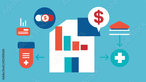 Emergency Room Graphics A beforeandafter scenario of an emergency room visit showing high outofpocket costs initially and reduced expenses with universal health coverage.