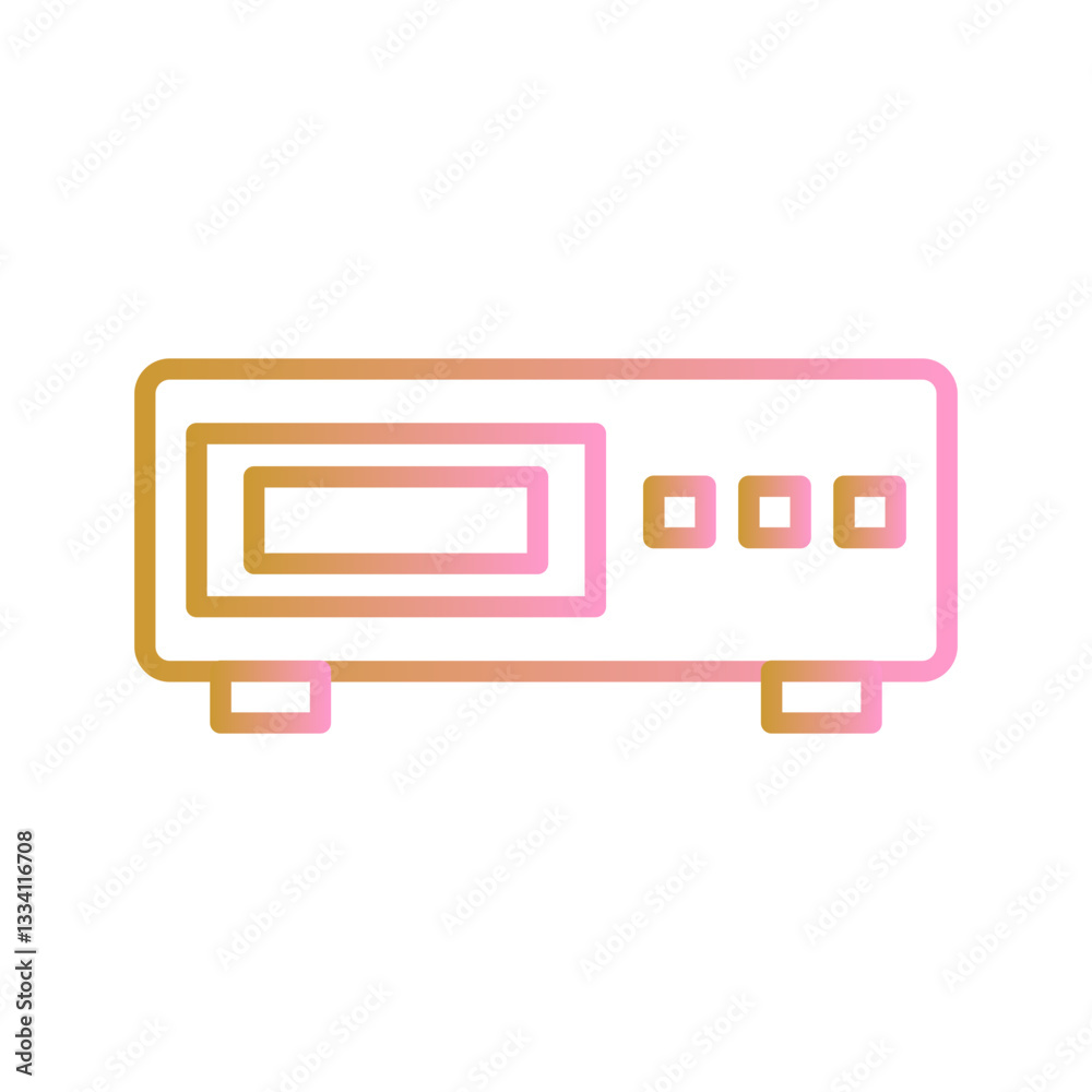 DVD Player Vector Icon DVD Player Vector Icon