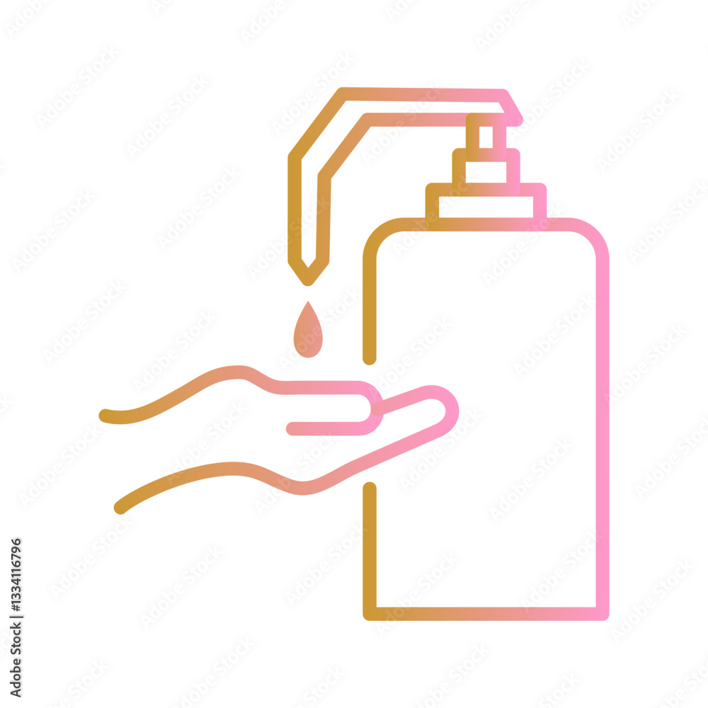 Fototapeta premium Hand sanitizer Vector Icon