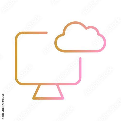 Cloud Monitoring Vector Icon