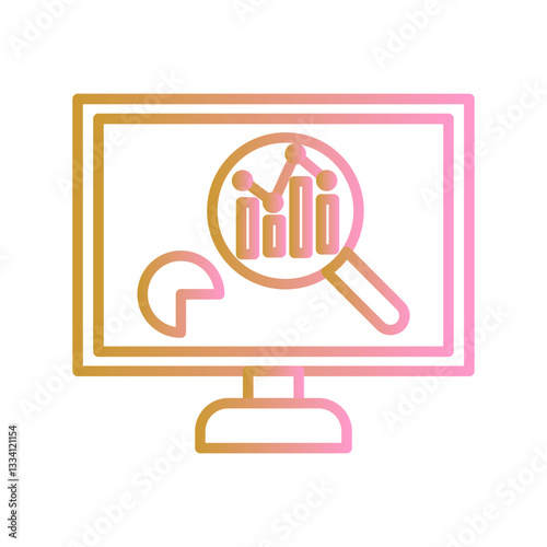 Social Media Analytics Vector Icon