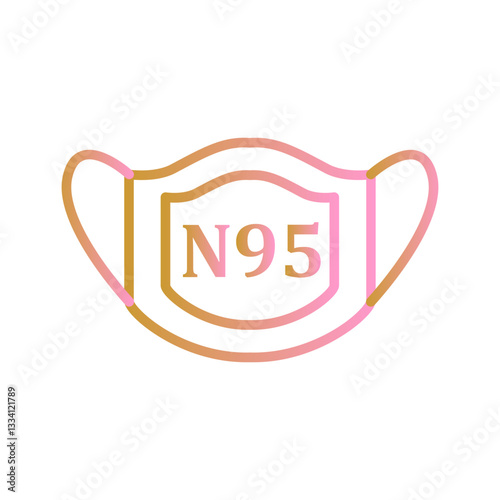 N95 mask Vector Icon