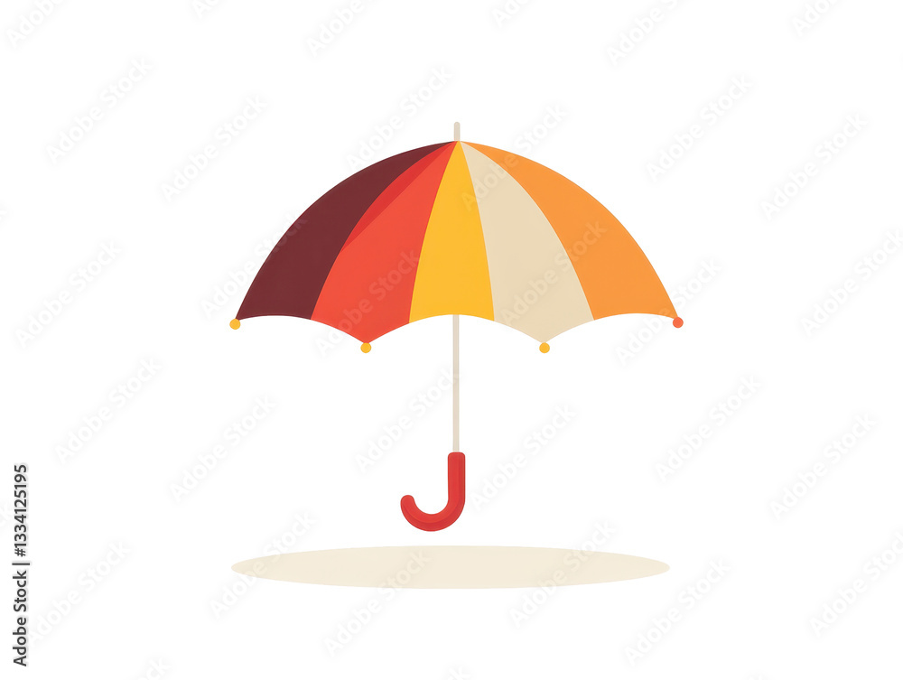 Isolated Colorful Umbrella Isolated Colorful Umbrella