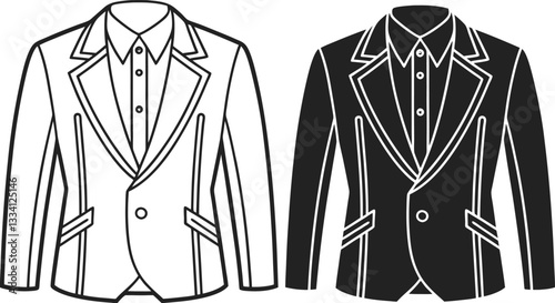 vector illustration of a business suit