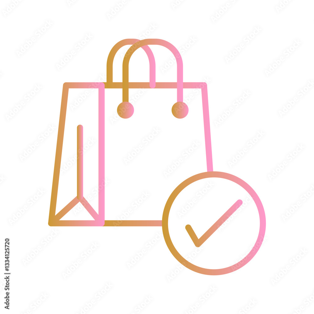 Reusable shopping bag Vector Icon
