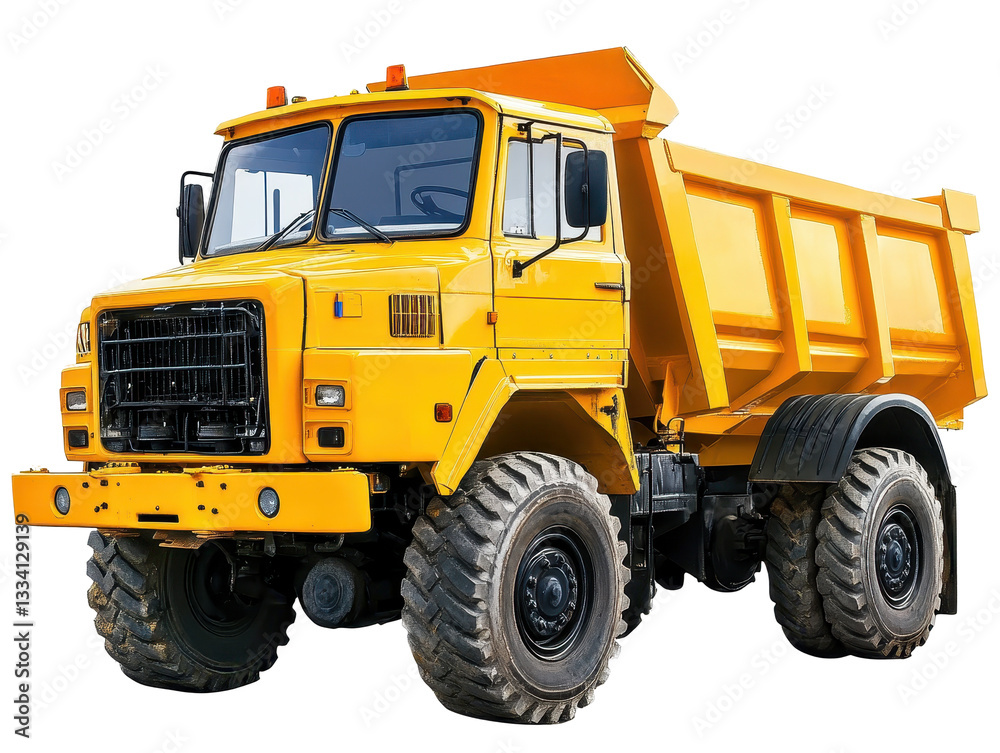 Isolated Yellow Construction Truck Isolated Yellow Construction Truck