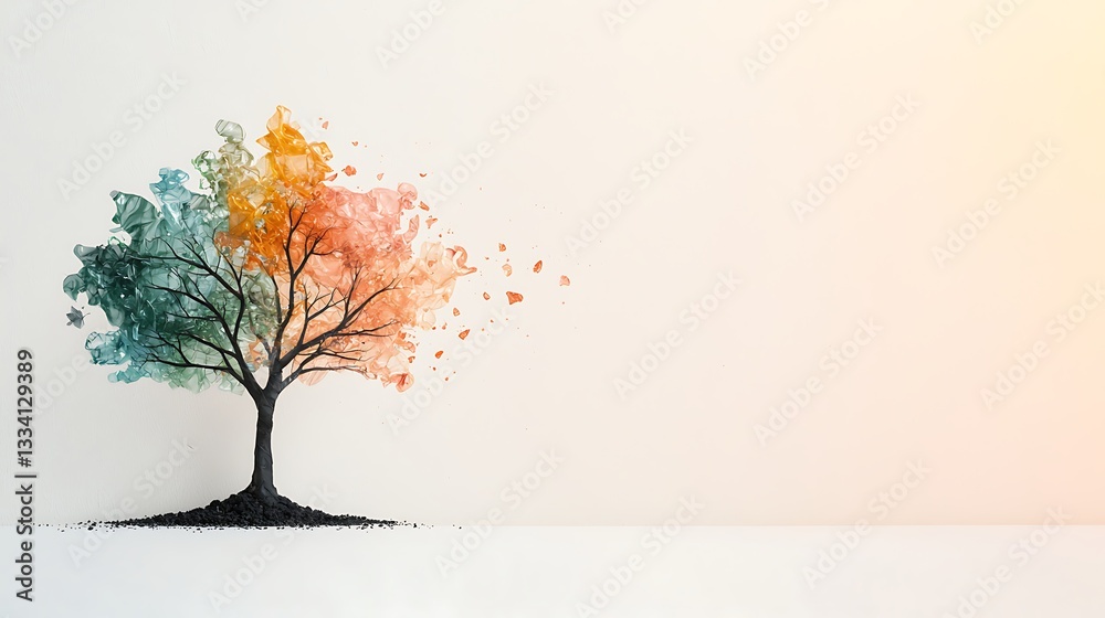 Obraz premium Eco-friendly art nature-inspired tree design creative studio abstract environment artistic view