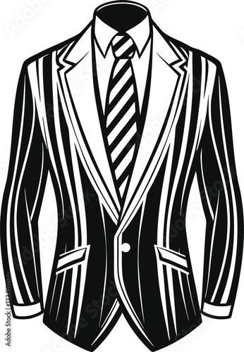 vector illustration of a business suit