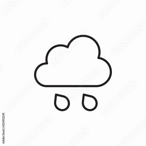 light rain icon sign vector