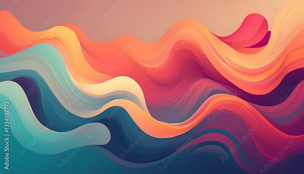 Vibrant fluid gradient background with abstract flowing shapes Vibrant fluid gradient background with abstract flowing shapes
