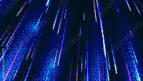 Pixel Dot Raster Halftone Design Background