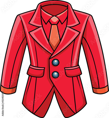 Red color man tailored suit on white background business suit business mens suit man in suit.
