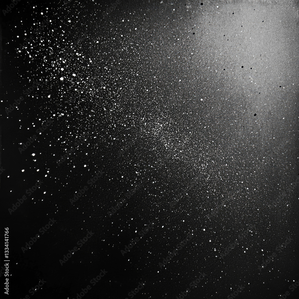 Obraz premium Abstract black and white speckled texture with cosmic vibe