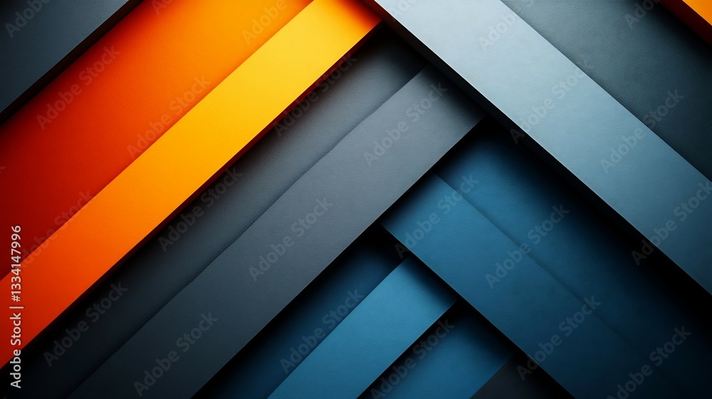 Abstract geometric background sharp edges overlapping rectangles blue and orange bold color gradients for a modern web design Abstract geometric background sharp edges overlapping rectangles blue and orange bold color gradients for a modern web design