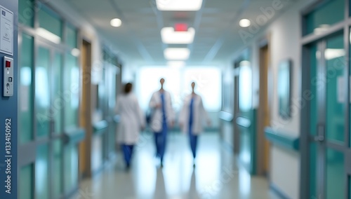 Wallpaper Mural Group Of Doctors Walking In Hospital Corridor Torontodigital.ca