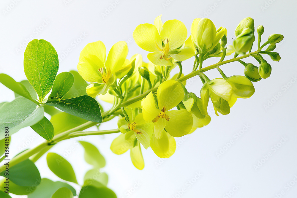 Fresh Yellow Blossoms Against a Bright Sky
