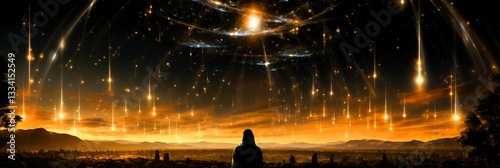 Divine wisdom of thoth revealed glowing scrolls spiritual energy radiating the texts egyptian priesthood studying them