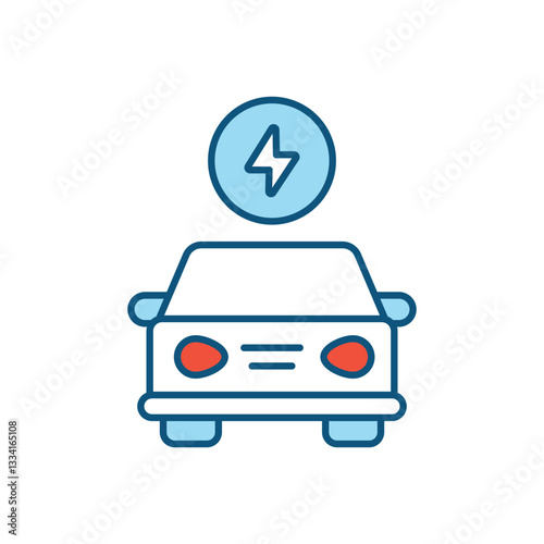 Electric Car vector icon