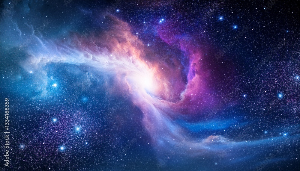 Fototapeta premium Colorful space galaxy cloud nebula. Stary night cosmos. Universe science astronomy. Supernova