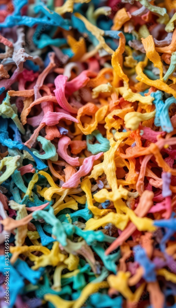 Fototapeta premium Colorful Shredded Paper Background for Creative Projects and Arts