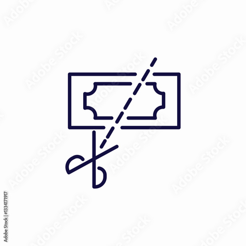 banknote crop icon sign vector