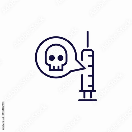 dangerous injection icon sign vector