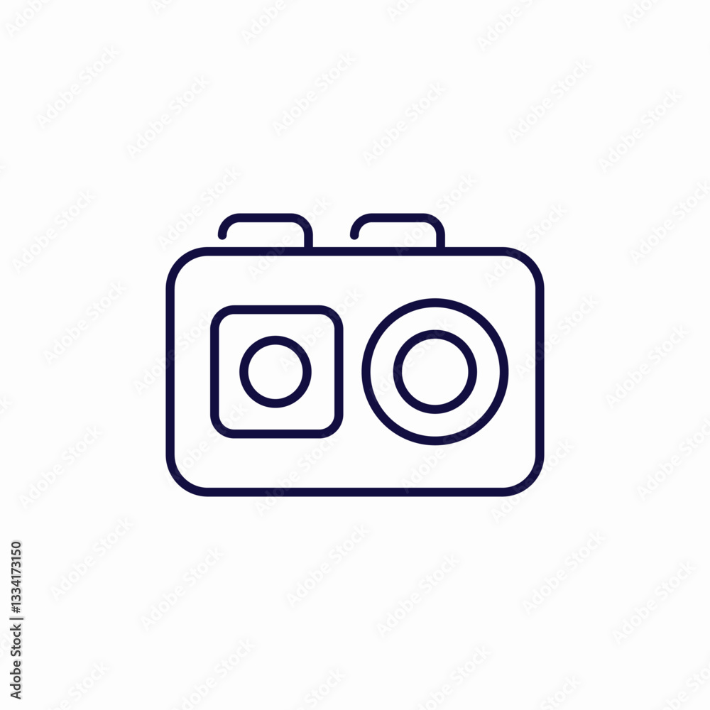 device record icon sign vector device record icon sign vector