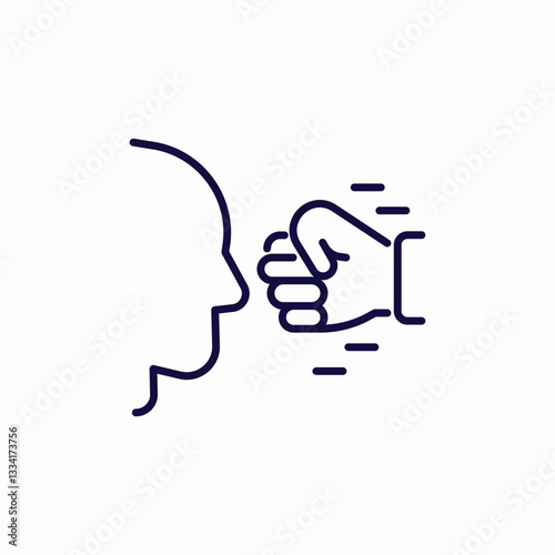 face attack icon sign vector