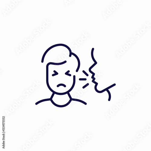 painful words bullying icon sign vector