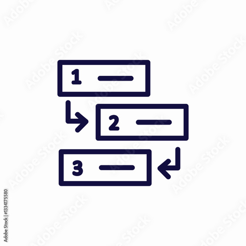 path steps icon sign vector