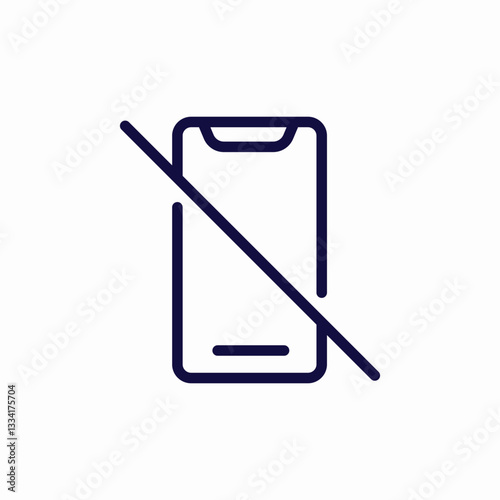 phones prohibited icon sign vector