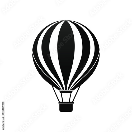 hot air balloon silhouette simple