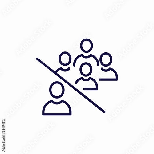 team divide icon sign vector