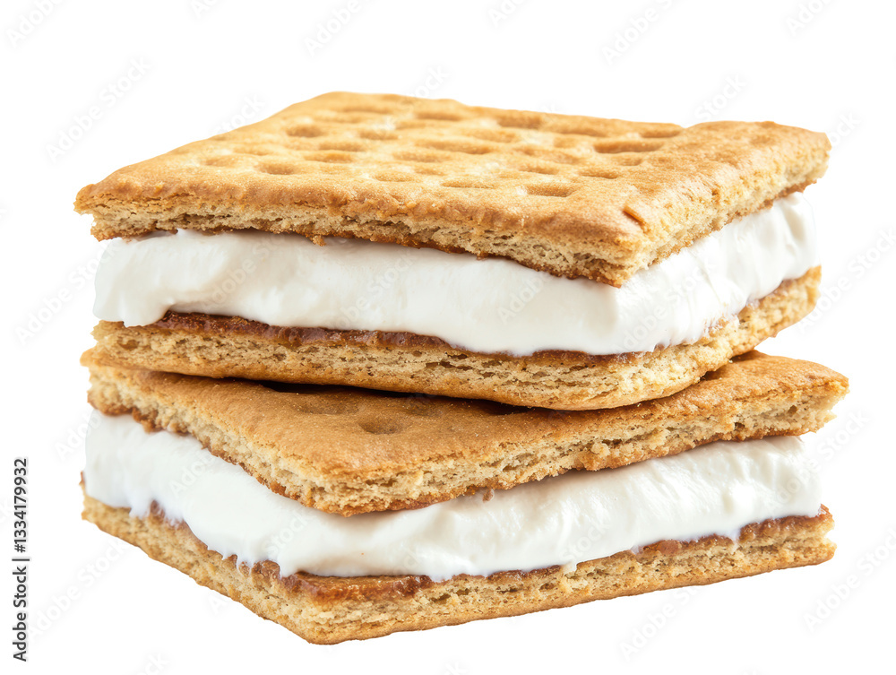 Isolated Graham Cracker Sandwich Isolated Graham Cracker Sandwich