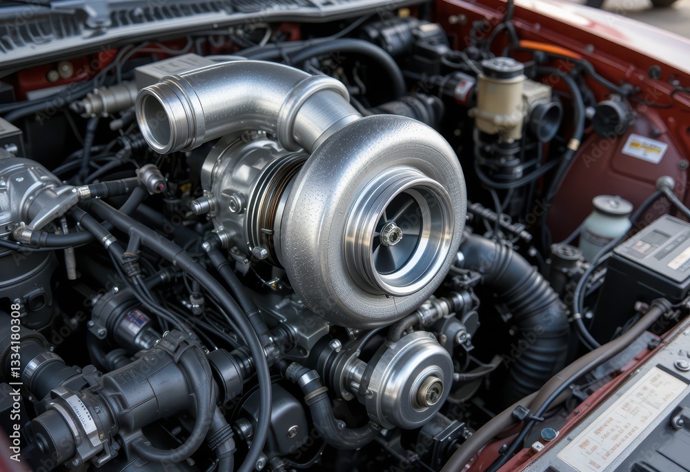 Detailed View of Turbocharged Engine Components and Systems Detailed View of Turbocharged Engine Components and Systems