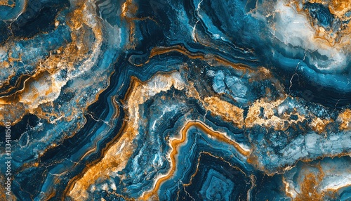 A beautiful artistic abstract of swirling colorful mineral patterns