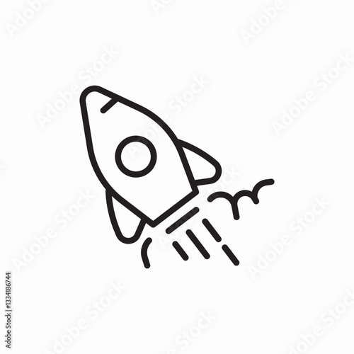 boost rocket icon sign vector