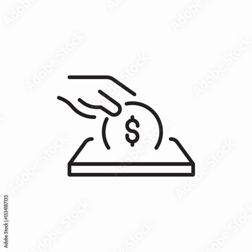 coin slot icon sign vector