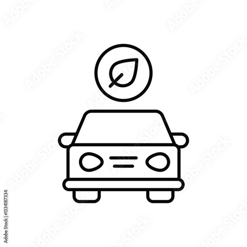 Eco Car vector icon