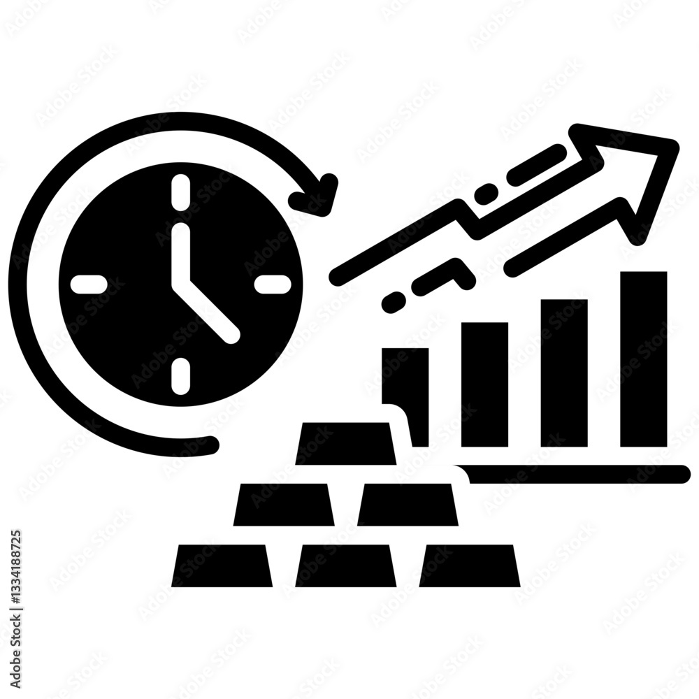 Investment icon in Glyph Style. Simple Vector Design. Simple Vector Glyph Icon Investment icon in Glyph Style. Simple Vector Design. Simple Vector Glyph Icon