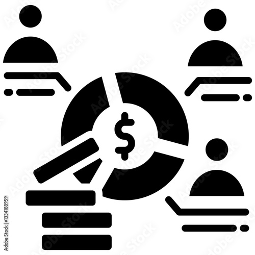 Mutual Fund icon in Glyph Style. Simple Vector Design. Simple Vector Glyph Icon