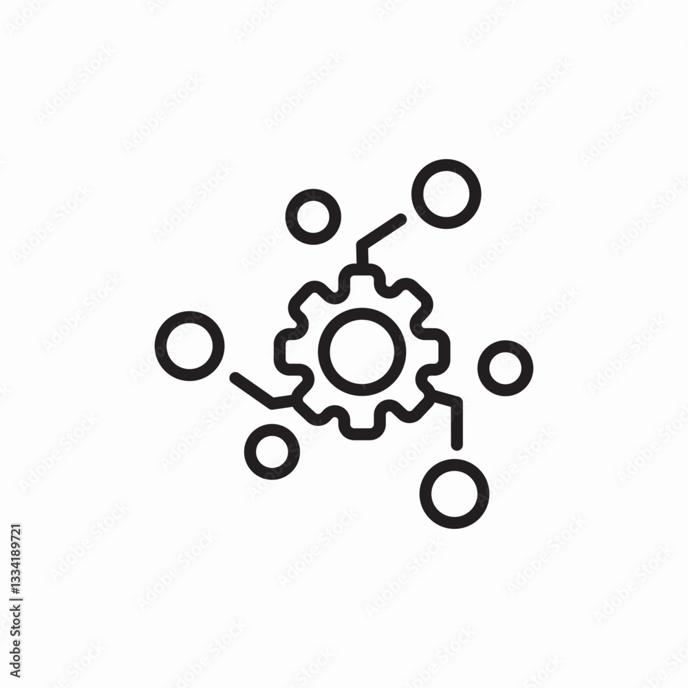 gear tech system icon sign vector gear tech system icon sign vector