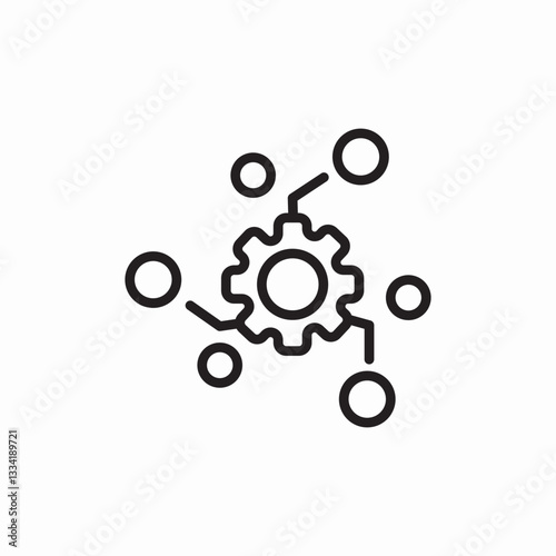 gear tech system icon sign vector