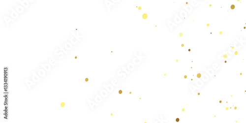 Radiant Golden Glitter Dots and Falling Confetti Glistening on a White Transparent Background, Adding a Luxurious and Sparkling Touch to Your Celebrations"
