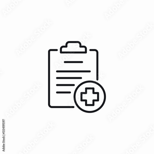 medical records icon sign vector
